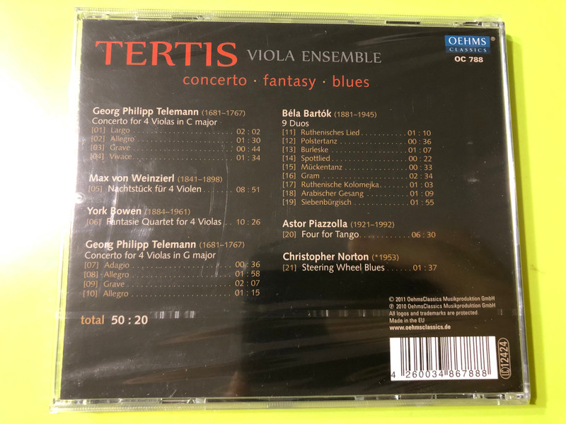 Tertis Viola Ensemble: Concerto • Fantasy • Blues (OC 788 Debut) (TertisViola)