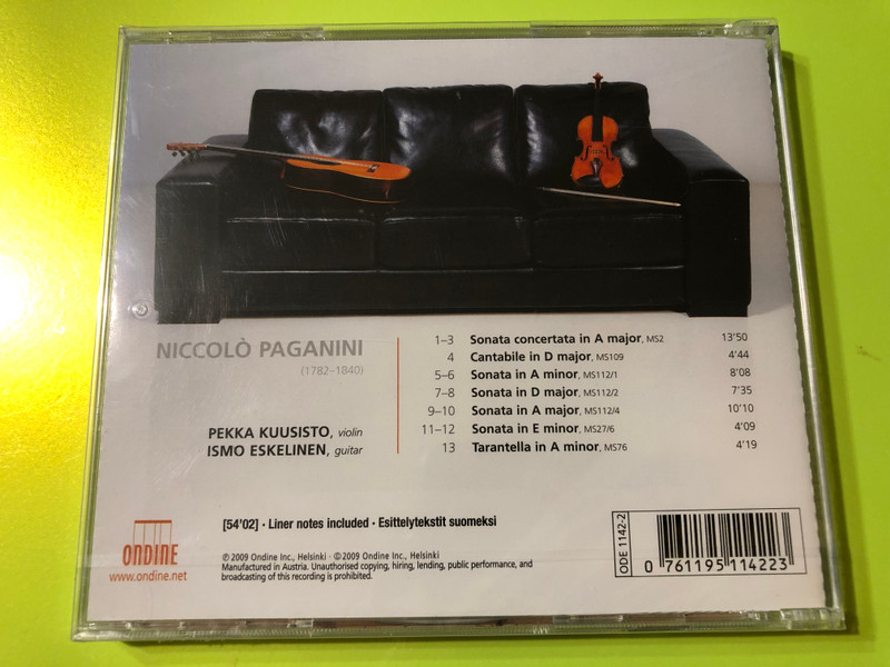 Paganini Duos: A Masterful Dialogue Between Violin and Guitar CD (0761195114223) 