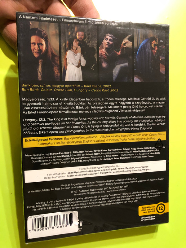 Bánk bán: The 2002 Hungarian Operafilm - A Tale of Treachery, Honor, and National Tragedy on Digitally Restored DVD (5999887816673)