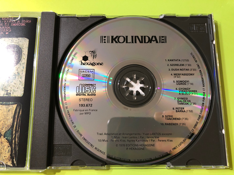 Kolinda: Hungarian Folk-Rock and Avant-Garde Fusion – Hexagone Label Import CD (3229261936720)