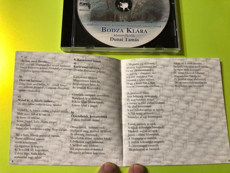 Ó, áldott Szűzanya: Sacred Songs and Archaic Prayers by Bodza Klára CD