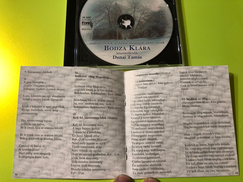 Ó, áldott Szűzanya: Sacred Songs and Archaic Prayers by Bodza Klára CD