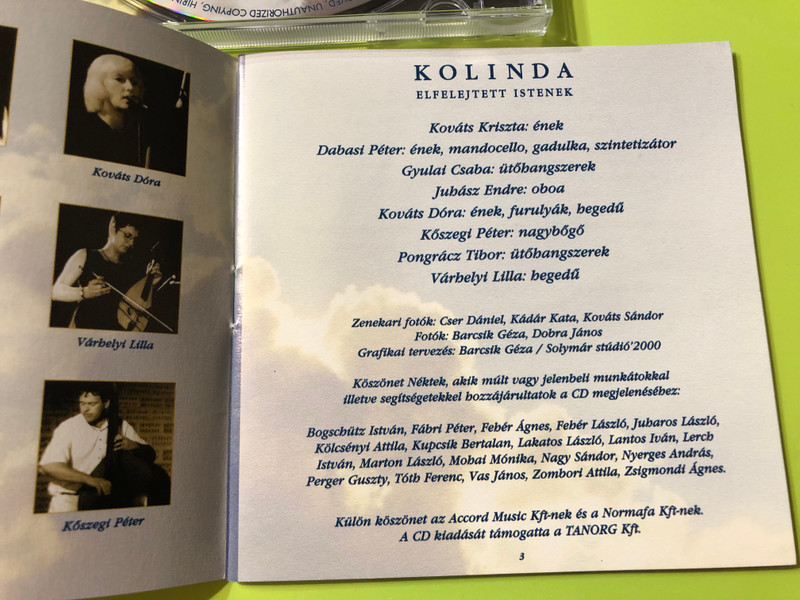 Kolinda: Elfelejtett Istenek – A Journey into Hungarian Ethno-Folk CD (5998272703734)