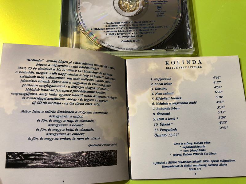 Kolinda: Elfelejtett Istenek – A Journey into Hungarian Ethno-Folk CD (5998272703734)