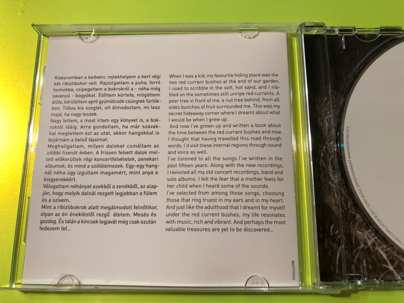 Rediscovering the Soul through Ribizliálom: A Bea Palya Retrospective CD (886979745322)