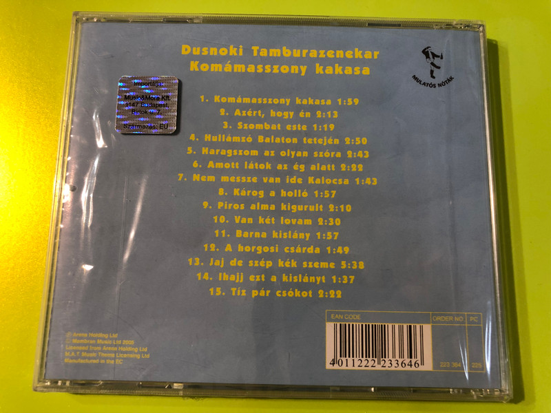 Dusnoki Tamburazenekar: Traditional Hungarian Folk Melodies CD (4011222233646)
