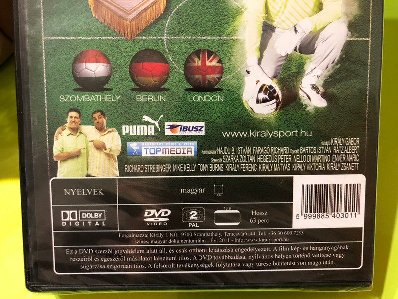 Király Gábor: A Kapus – The Legendary Goalkeeper's Journey DVD (5999885403011)