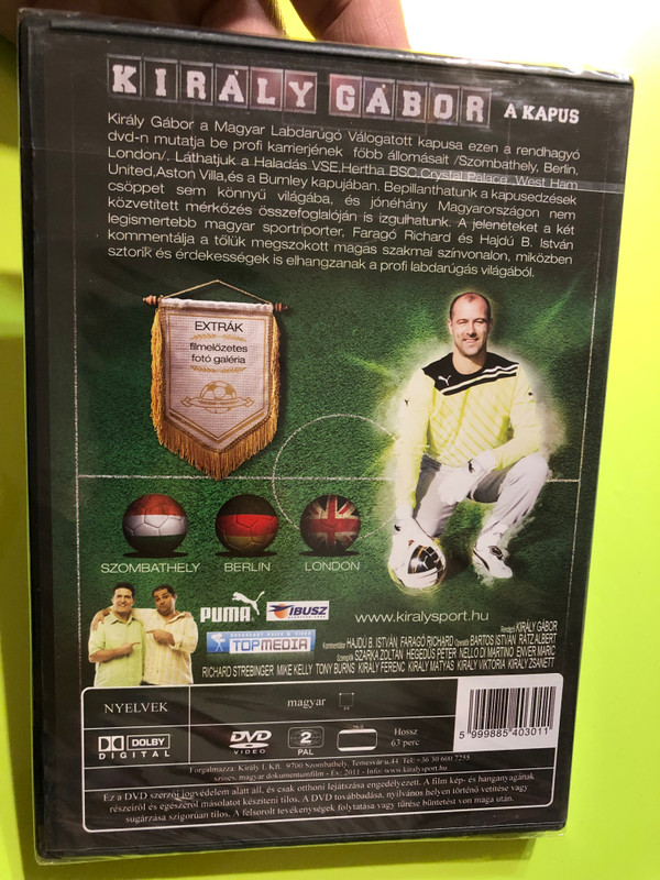Király Gábor: A Kapus – The Legendary Goalkeeper's Journey DVD (5999885403011)