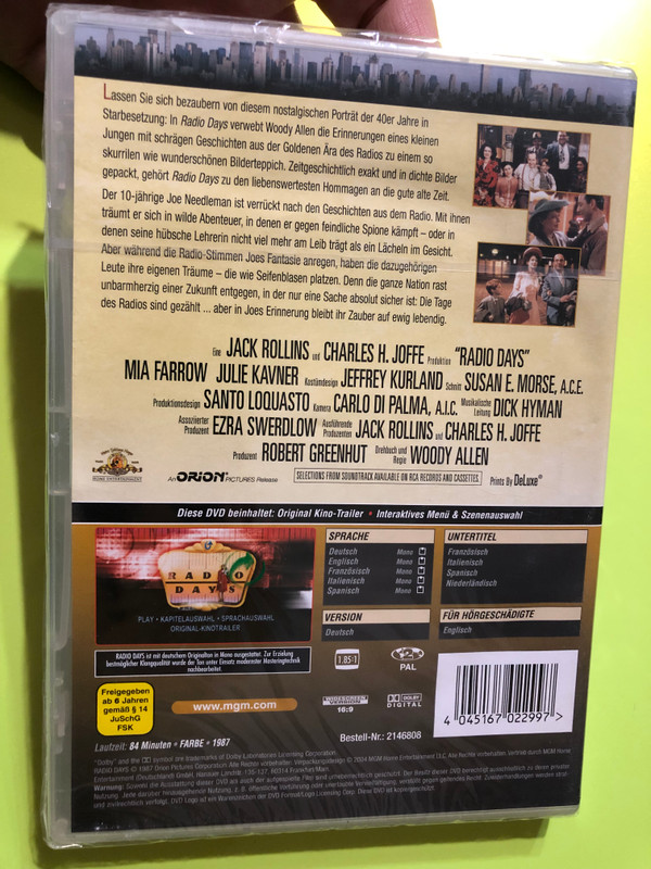 Radio Days (1987) – Woody Allen’s Nostalgic Homage to the Golden Age of Radio DVD (4045167022997)