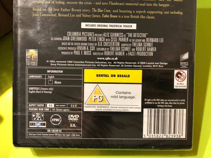 Father Brown (1954) – Alec Guinness as G.K. Chesterton's Legendary Sleuth (Classic British Cinema) DVD (5035822823938)