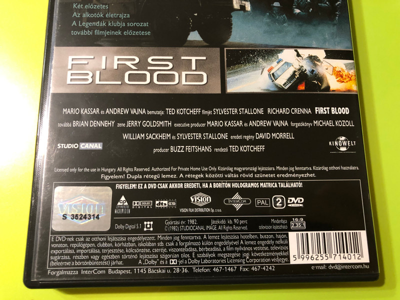 Rambo: First Blood – The Definitive Survival Action Masterpiece on DVD (5996255714012)