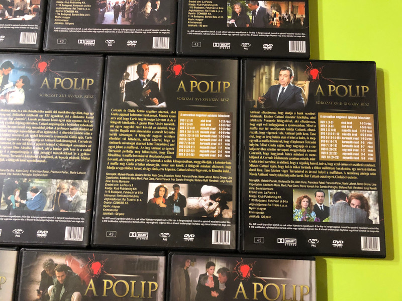 A Polip (La Piovra) Teljes Gyűjtemény - Michele Placido: The Ultimate Mafia Crime Drama (10 DVD Discs) (5999545583466)