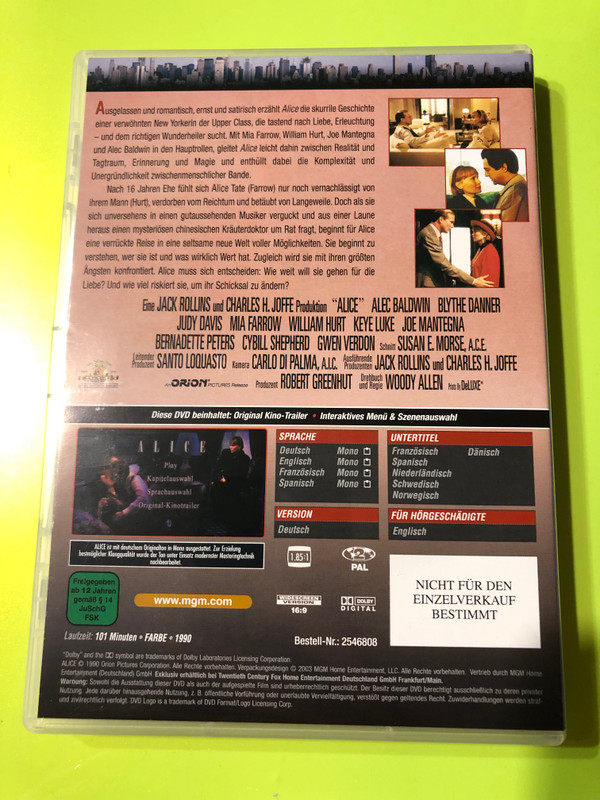 Woody Allen Collection I: Four Cinematic Masterpieces 4 DVD Set (4010232023216)