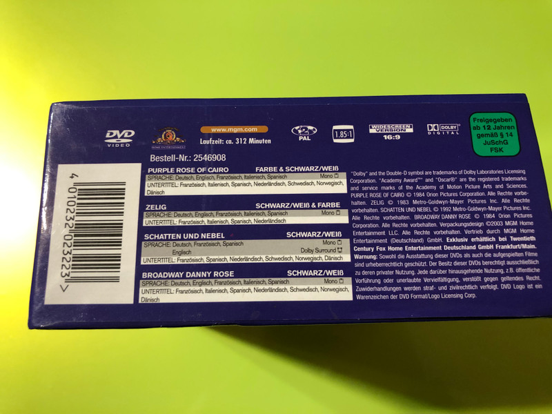 The Woody Allen Collection III: Four Cinematic Masterpieces 4 DVD Set (4010232023223)