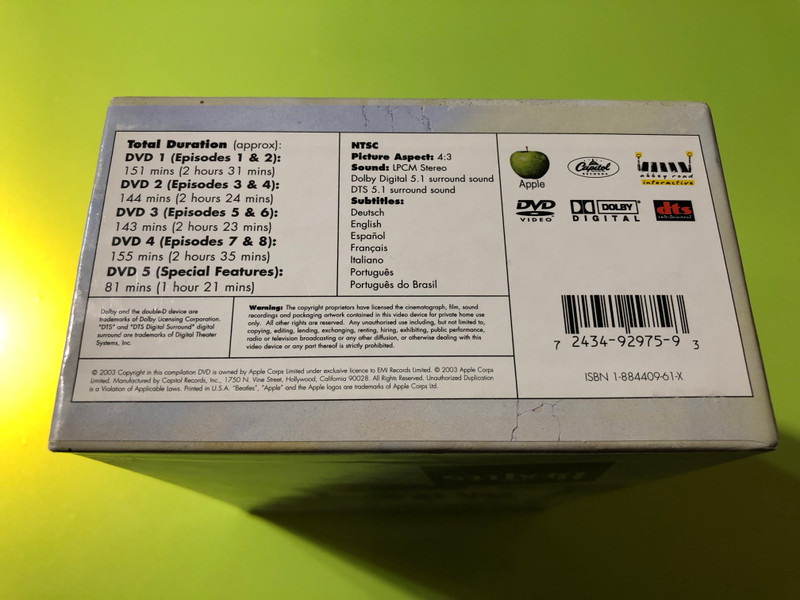 The Beatles Anthology: The Ultimate Five-DVD Box Set Collection (724349297593)