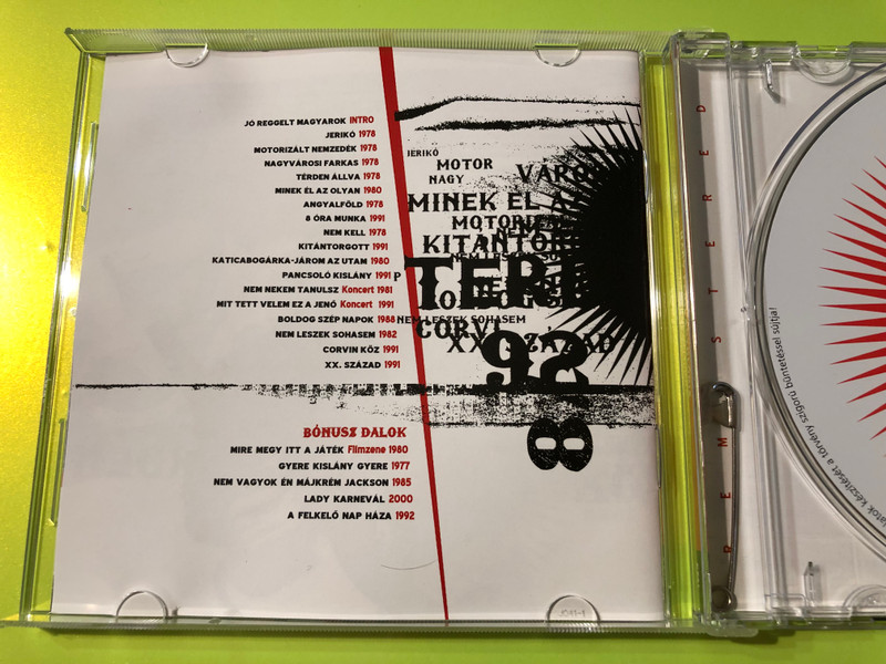 Nagy Feró Antológia 1977–1992: The Ultimate Collection of "The Roach of the Nation" CD (724387438422)