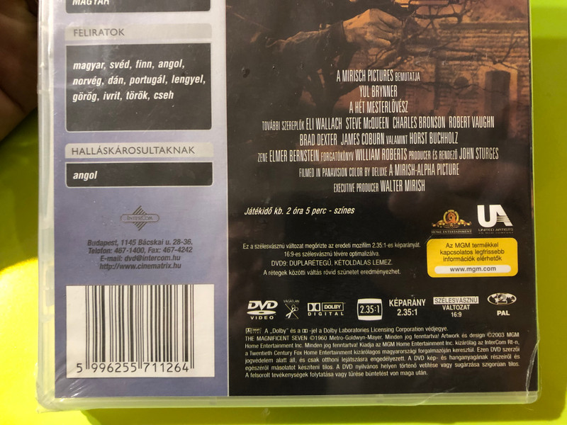 A hét mesterlövész: The Seven Magnificent Classic Western DVD (5996255711264.)