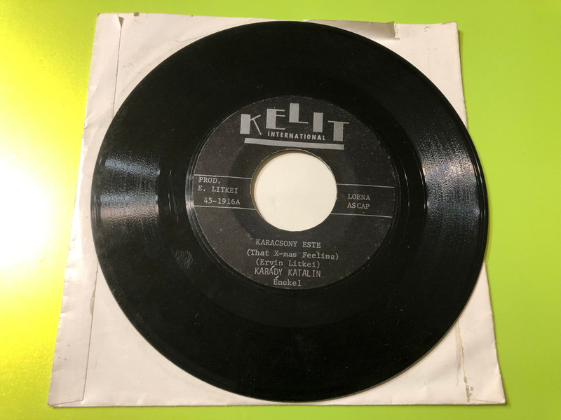 Katalin Karády: Karácsony Este / Fehér Karácsony - Rare 7" Single Vinyl (45-1916A / 45-1916B)