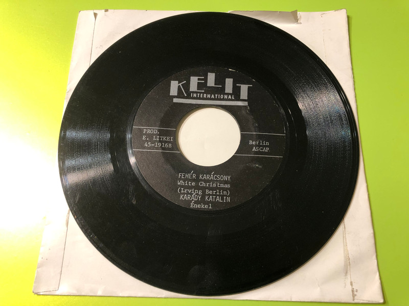 Katalin Karády: Karácsony Este / Fehér Karácsony - Rare 7" Single Vinyl (45-1916A / 45-1916B)