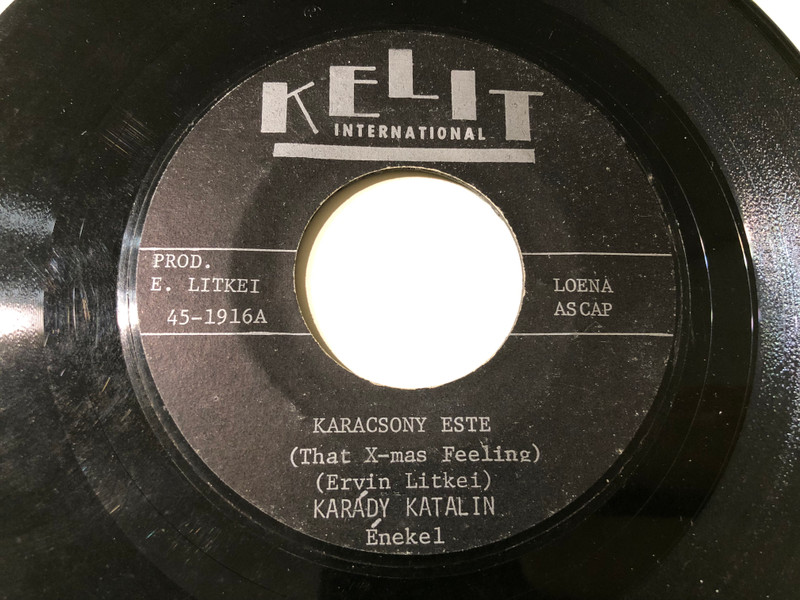 Katalin Karády: Karácsony Este / Fehér Karácsony - Rare 7" Single Vinyl (45-1916A / 45-1916B)