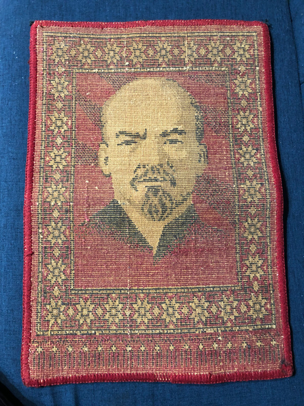 Iconic Soviet Era Handmade Wool Lenin Centenary Wall Rug - USSR Vintage Decor (LeninWallRug)
