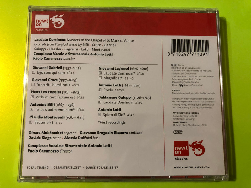 Laudate Dominum: Sacred Music from San Marco by Newton Classics CD (818247711291)