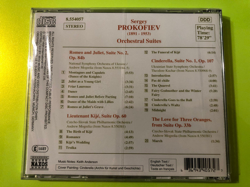 Sergey Prokofiev: Orchestral Suites – Essential Naxos Collection CD (636943405727)