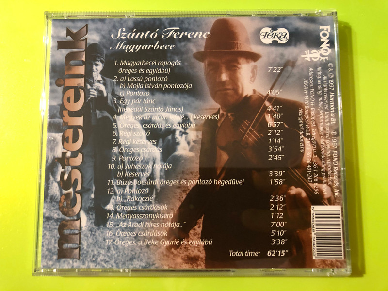 Mestereink: Szántó Ferenc - Magyarbece with Téka Ensemble CD (5998048504022)
