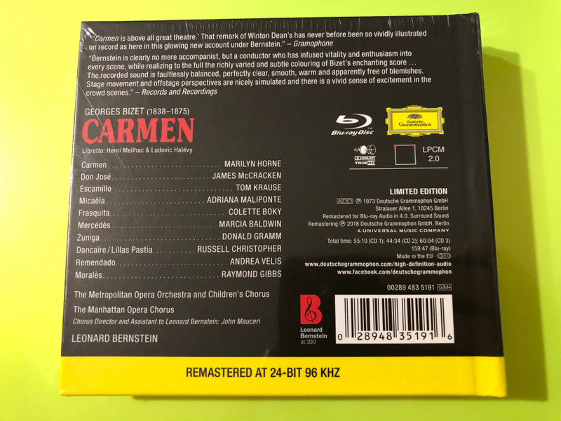 Bizet: Carmen Deluxe 3-CD + Blu-ray Audio Set by Deutsche Grammophon (028948351916)