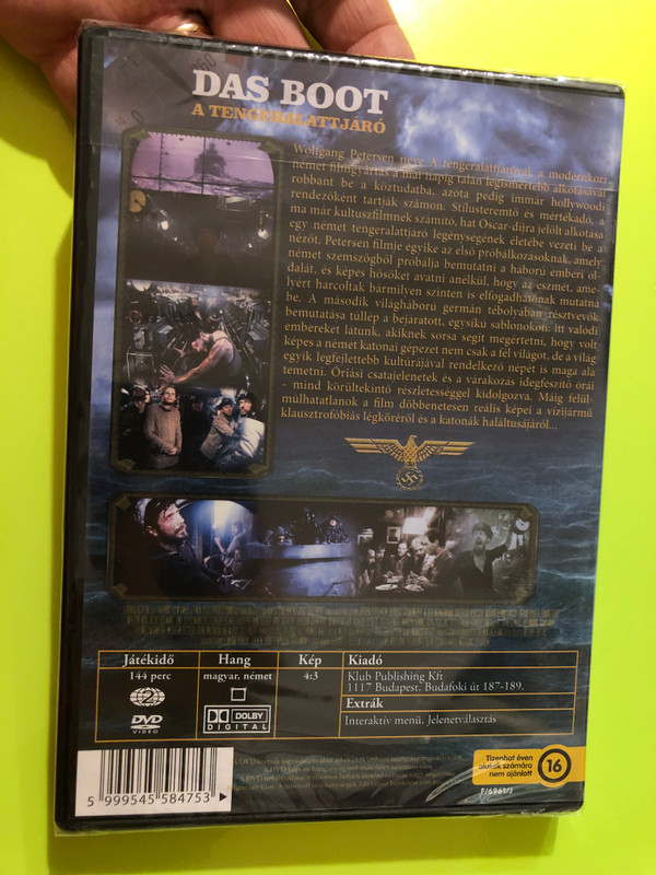 Das Boot: A tengeralattjáró World War II Epic DVD by Klub Publishing (5999545584753)