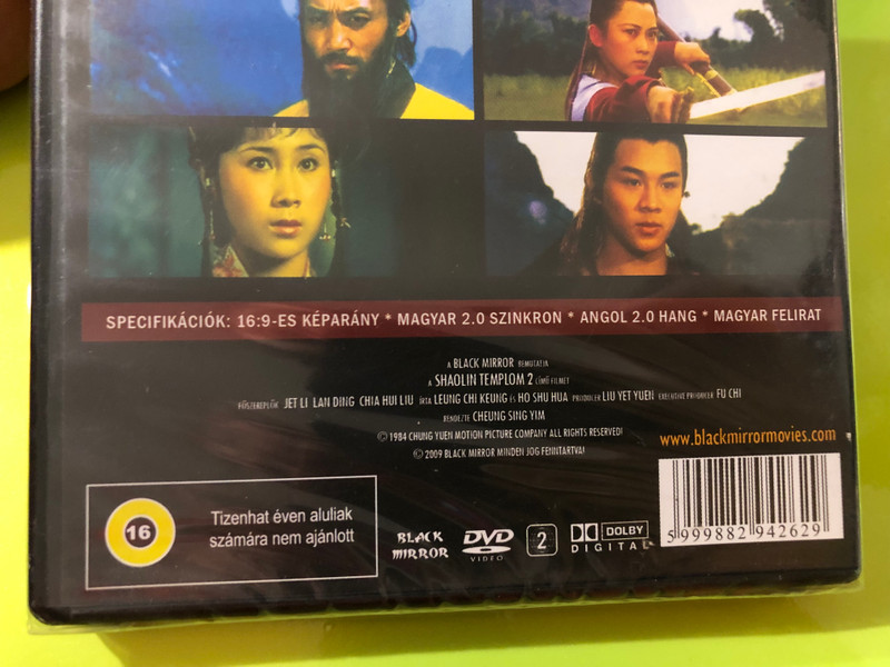 Shaolin Templom 2 (Kids from Shaolin) - Starring Jet Li - Black Mirror DVD (5999882942629)