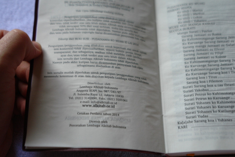 New Testament in Today's Taghulandang Language / Buki Susi Pudadiandi Ko Wuhu 252P 
