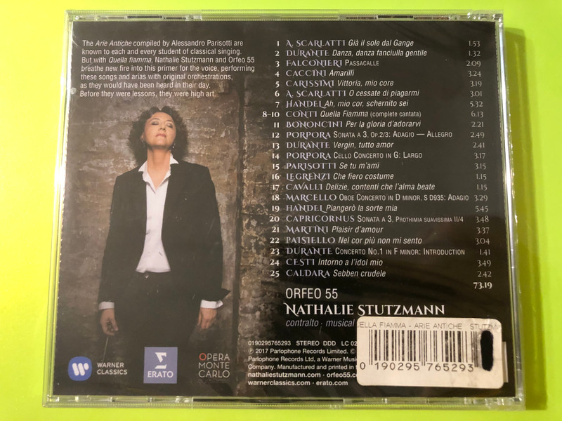 Quella Fiamma: Arie Antiche by Nathalie Stutzmann - Erato Music CD (0190295765293)
