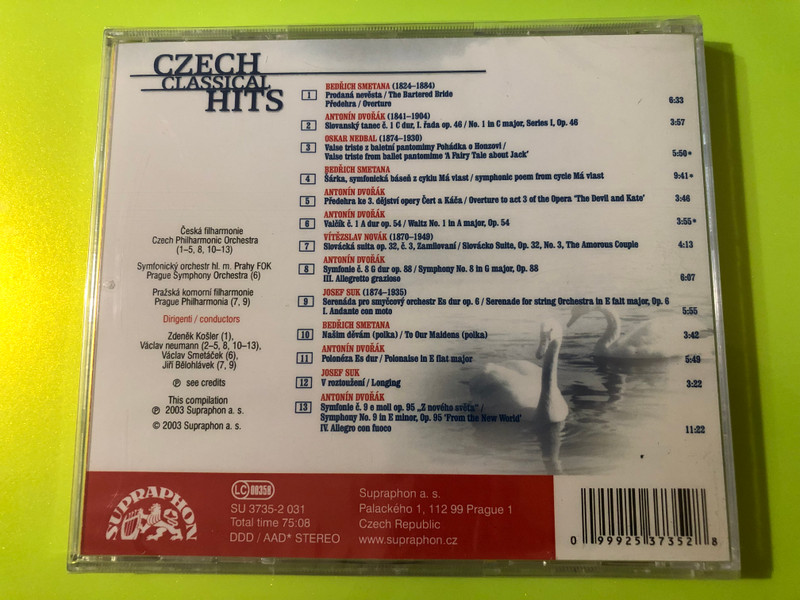 Various Artists - Czech Classical Hits Supraphon Compilation CD (099925373528)