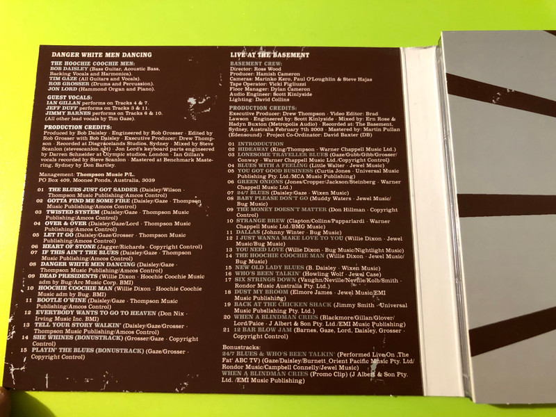 The Hoochie Coochie Men Featuring Jon Lord - Danger White Men Dancing & Live At The Basement (ear Music CD + DVD) (4029758955321)