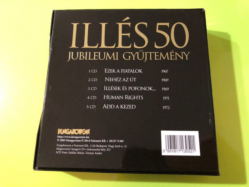 Illés 50 - Jubileumi Gyűjtemény: 5-CD Deluxe Box Set (Hungaroton) (5991817130521.)