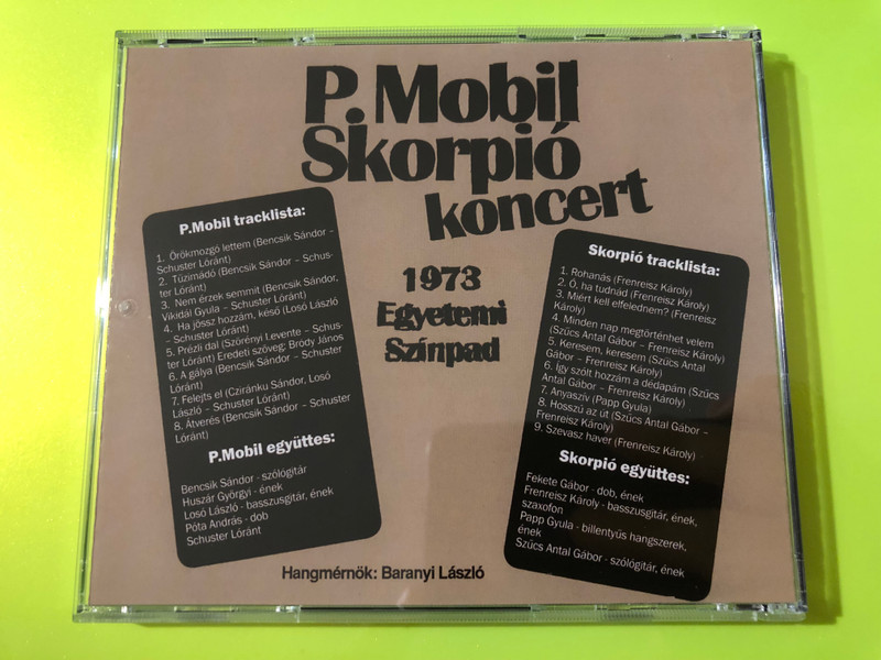 P. Mobil & Skorpió - Koncert 1973 Egyetemi Színpad: Signed Archival Live CD (Nagy P. sorozat) (P.Mobil&Skorpió)