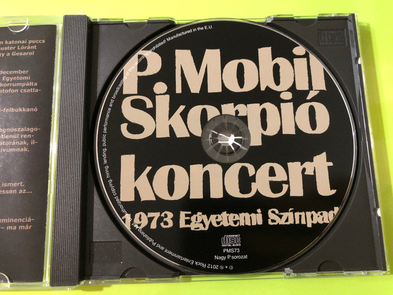 P. Mobil & Skorpió - Koncert 1973 Egyetemi Színpad: Signed Archival Live CD (Nagy P. sorozat) (P.Mobil&Skorpió)