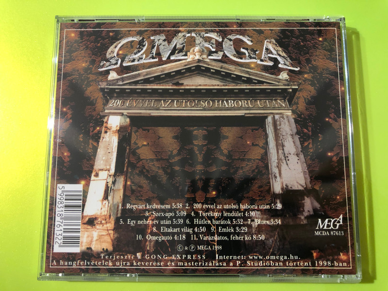 Omega - 200 Évvel Az Utolsó Háború Után CD by Mega Records (5998318761322)