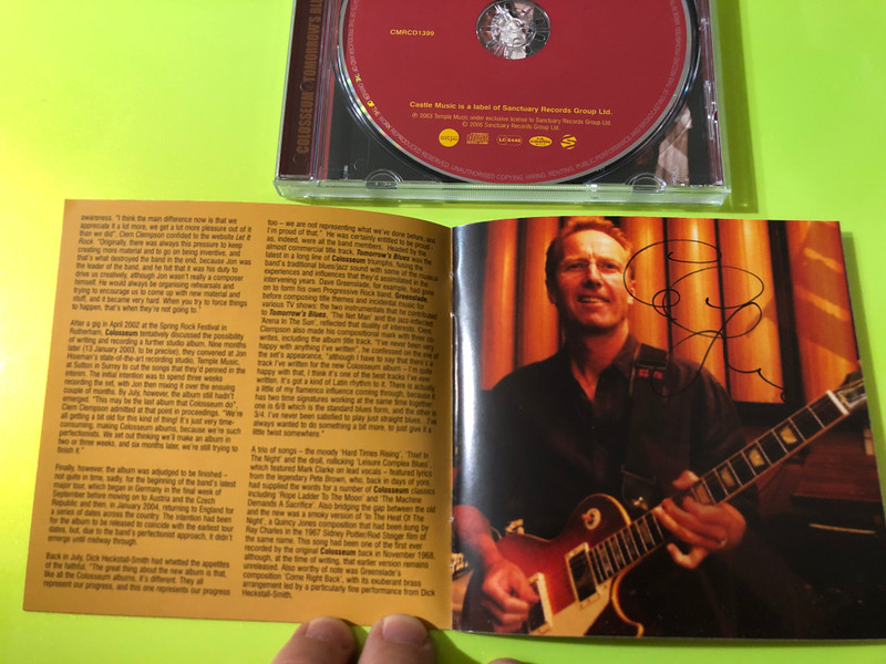 Colosseum - Tomorrow's Blues CD by Castle Music (5050749413994)