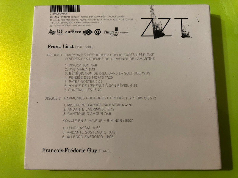 Liszt: Harmonies Poétiques et Religieuses 2CD by François-Frédéric Guy (3760009292420)