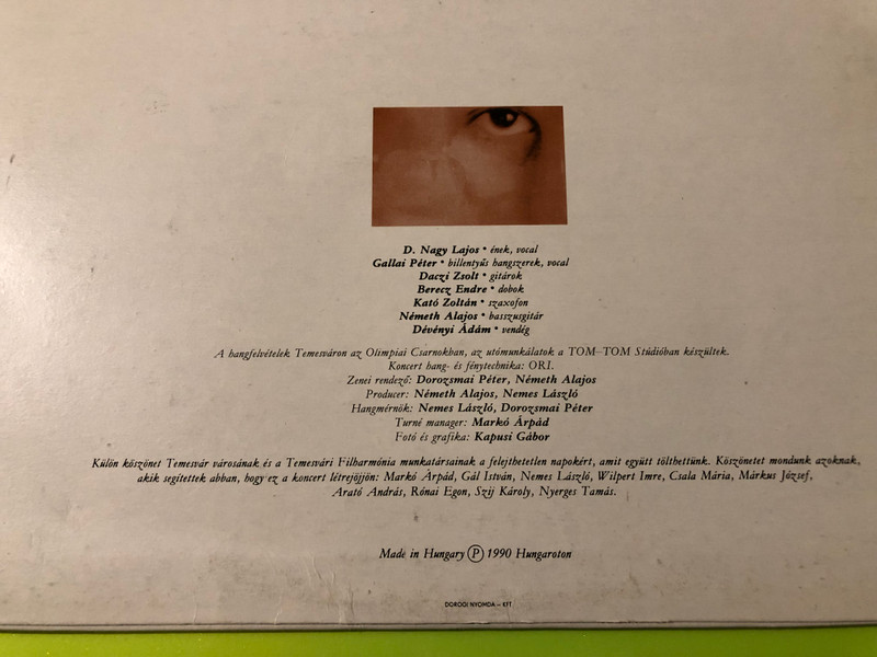 Signed Bikini Temesvári Vasárnap Vinyl LP - Rare Live Album by Favorit (SLPM 37397)