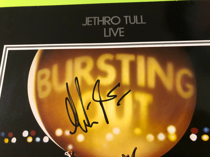 Autographed Jethro Tull - Bursting Out Double Vinyl LP by Chrysalis (301 275-420)