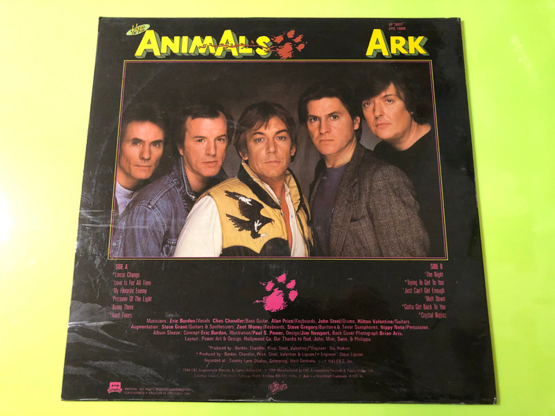 Signed The Animals – Ark Vinyl LP by Epic Records (EPC10099/BP70037)