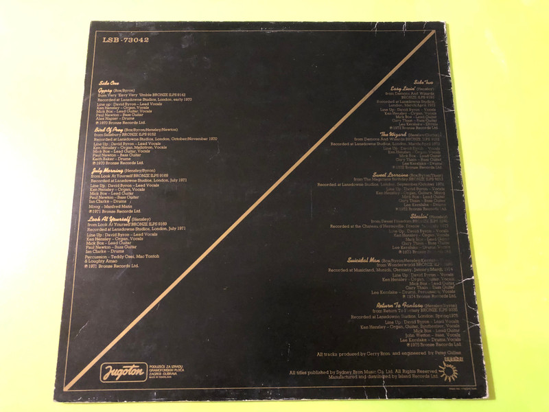 Signed Uriah Heep – The Best of... Vinyl LP Rare Yugoslavian Pressing (LSB-73042)