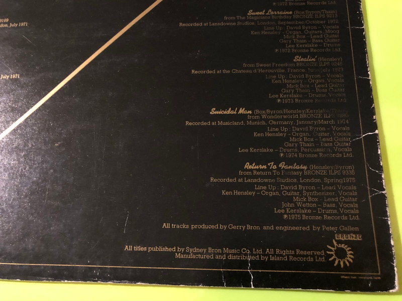 Signed Uriah Heep – The Best of... Vinyl LP Rare Yugoslavian Pressing (LSB-73042)