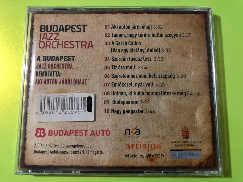 Aki Autón Járni Óhajt – Budapest Jazz Orchestra (BJO Records Music CD) (4265013252761)