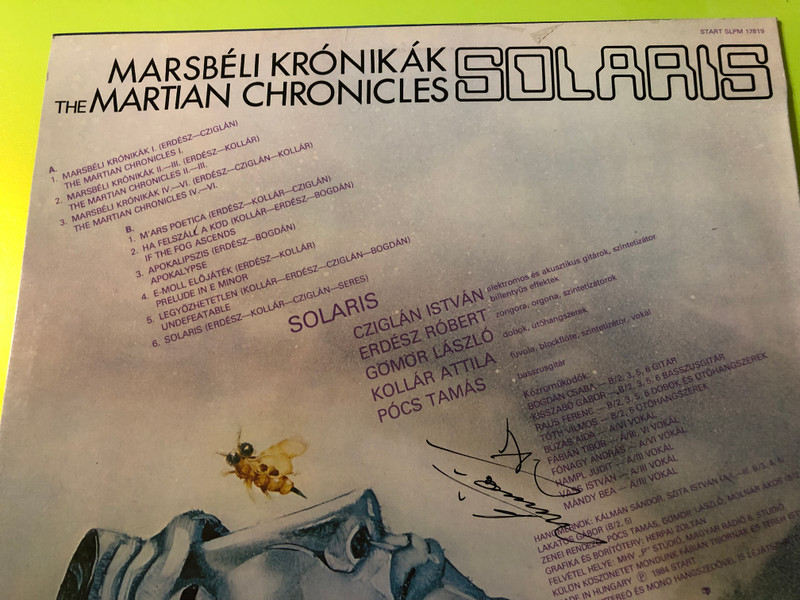 SIGNED: SOLARIS - Marsbéli Krónikák (The Martian Chronicles) Original 1984 Vinyl LP (SOLARISMarsbéliKrónikák)