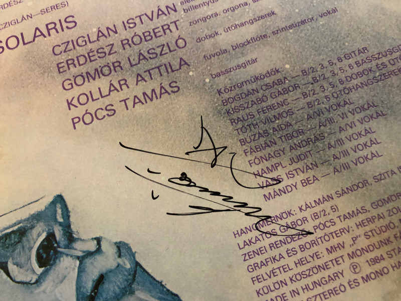 SIGNED: SOLARIS - Marsbéli Krónikák (The Martian Chronicles) Original 1984 Vinyl LP (SOLARISMarsbéliKrónikák)