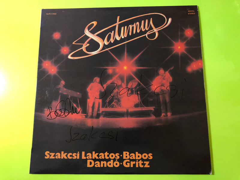 SIGNED: SATURNUS - Saturnus Original 1980 Pepita Vinyl LP (SaturnusOriginal1980)